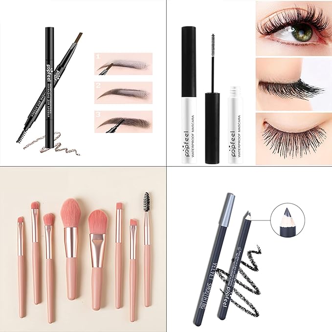 All-in-one Makeup Set Holiday Gift Surprise | Full Makeup Kit for Women Essential Starter Bundle Include Eyeshadow Palette Lipstick Blush Concealer Face Powder Eyeliner Mascara Soft Brush