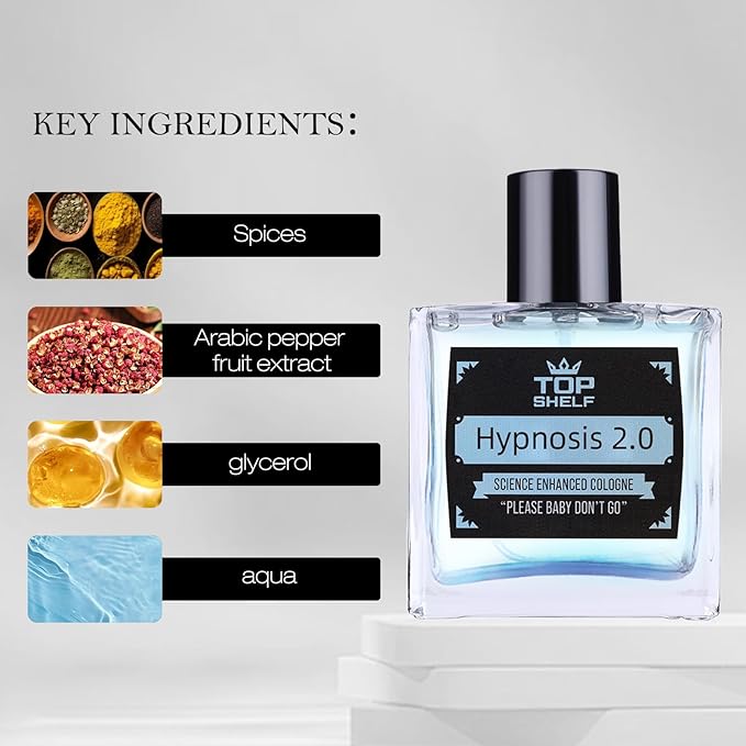 TOP SHELF Cologne for Men (Pheromone-Enhanced) - Perfume Para Hombre, Long Lasting Scent | Natural Herbal Formula | Awaken Raw Instinct, Pheromone Cologne for Men Attract Her