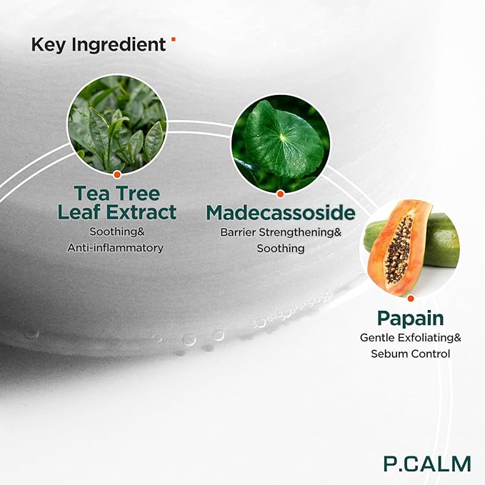 P.CALM Barrier Cycle Toner Pad Refill Pack – 120 Pads (60 + 60) with Centella Asiatica & Papaya Extract for Soothing, Moisturizing & Exfoliating, Korean Vegan Facial Toners Pads for Sensitive Skin