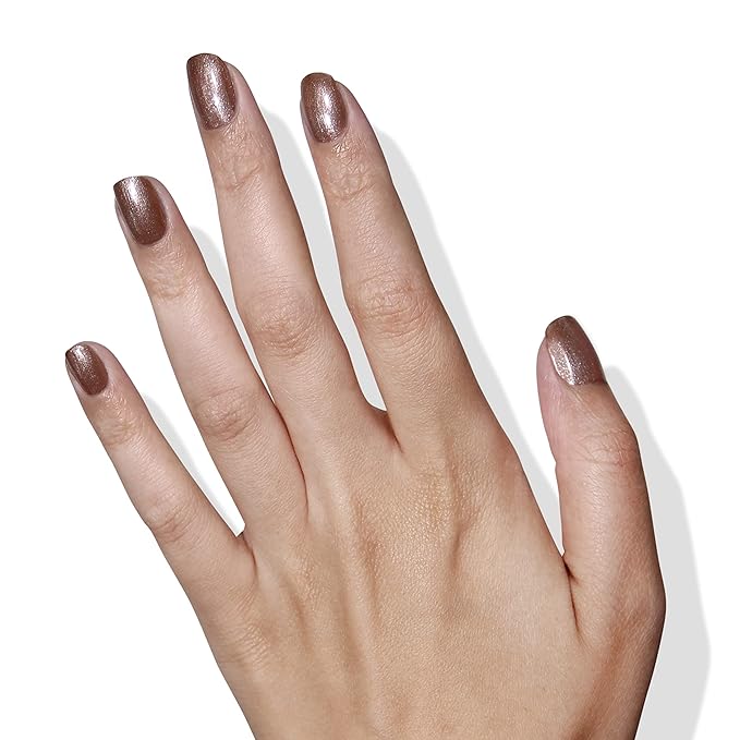 LONDONTOWN lakur Nail Polish - Chip-Resistant, Non-Toxic, Conditions & Hydrates Nails | Glittery Metallic Nude Shimmer, Sugarcane, .40 fl oz