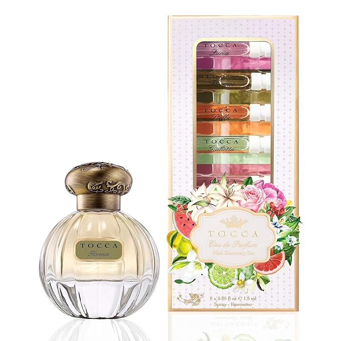 Tocca Florence Women's Perfume (50ml) + Mini Discovery Set of 8 Travel Size Perfumes
