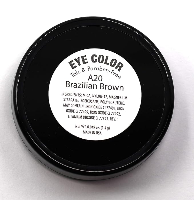 Brazilian Brown Cinnamon Chestnut Bronze Pressed Powder Single Vegan Eyeshadow; Talc, Paraben & Cruelty Free