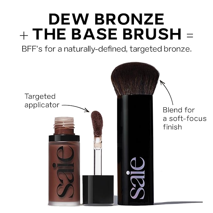 Saie Dew Bronze - Hydrating Liquid Bronzer Stick For a Sun Kissed Glow - Liquid Contour Stick Infused with Nourishing Skin Care Ingredients - Sculpted Face Makeup Essential - Spritz (0.4 oz)