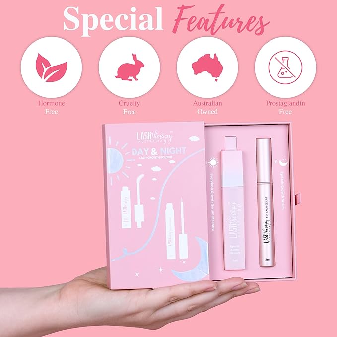 Lash Therapy Australia Day to Night Bundle Eyelash Growth Serum + Every Lash Growth Serum