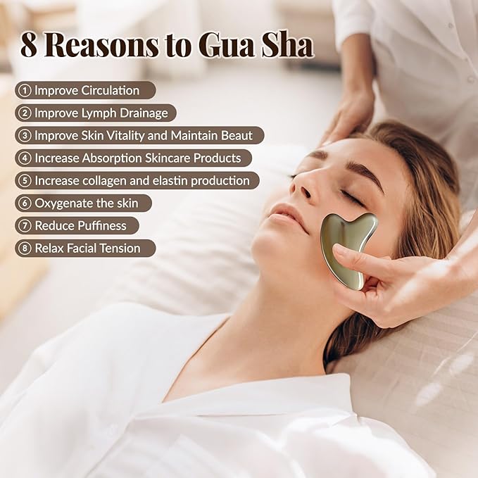 Purchased products: Gua Sha jade massage tools, Gua sha facial and full-body skin massage tools. Women who purchase spa and acupuncture tools, as well as gifts for body, face, neck, eye and skin care