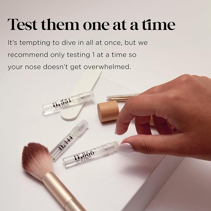 Noteworthy Fragrance Sampler Set | Luxury Perfume Samples | Includes Credit Toward 100ml Purchase | Notes of Vanilla, Sandalwood, Citrus & More | Cruelty-Free, Made in USA (Best Sellers - 8 Samples)