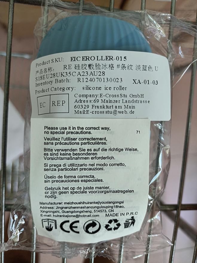 Ice Face Roller, Reusable Silicone Mold Face Massage Eye Facial Beauty Skin Care Tools Apply Ice for Shrink Pores Anti Wrinkle Reduce Puffiness Improve Skin Elasticity, Striped