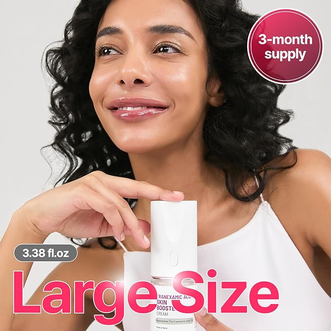 MEDITHERAPY Tranexamic Acid Skin Booster Cream 3.4 Fl Oz - 5% Niacinamide & 3% TXA Korean Face Moisturizer - Gentle Facial Serum Cream with Facial Device for Glass Skin - Radiant Complexion