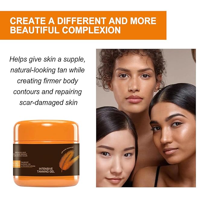 2Pcs Luxury Intensive Tanning Gel, Intensive Tanning Luxe Gel, Natural Tanning Accelerator Cream Gel,Tanning Cream for Sunbeds & Outdoor Sun 5oz/pcs