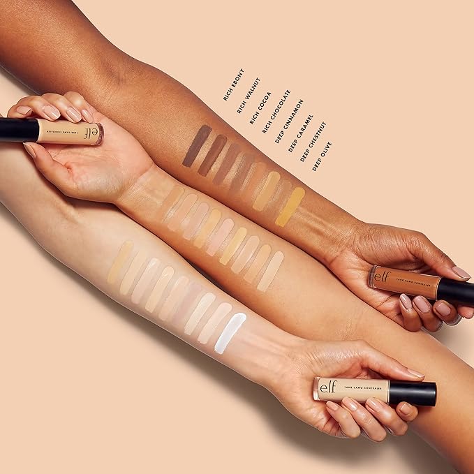 e.l.f. 16HR Camo Concealer, Full-Coverage, Highly-Pigmented Face Concealer With A Matte Finish, Crease-proof, Vegan & Cruelty-Free, Deep Caramel