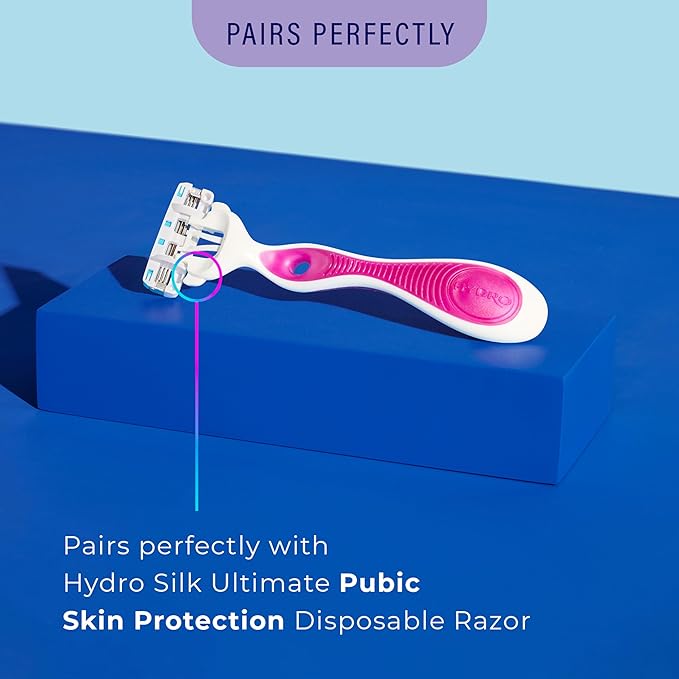 Schick Hydro Silk Shave Cream & 24-Hour Moisturizer | Pubic Hair Shave Cream for Women and Bikini Area Moisturizer, Shaving Cream for Women Sensitive Skin, 8 fluid oz