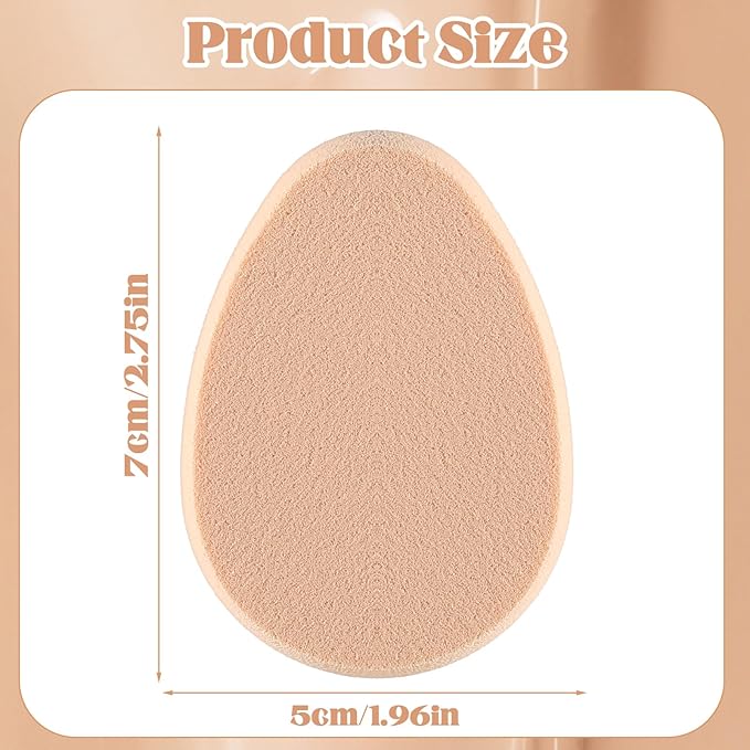 6 Pcs Flat Makeup Sponge, Beige Smooth Makeup Sponges Cushion Foundation Puff Make up Cushion Make up Applicator Sponge for Natural and Easy Soft Long-lasting and Beginner-friendly