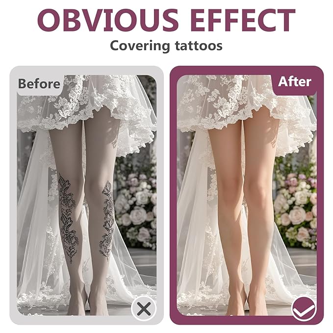 Tattoo Cover Up Makeup Waterproof, 2 Colors Tattoo Concealer, Invisible Tattoo Cover Up, Suitable for Tattoos Scars and Spots, for All Skin Types1