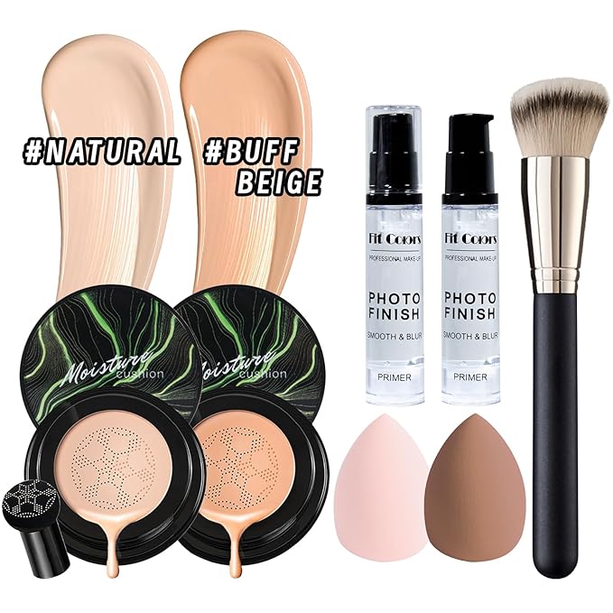 Makeup Kit Set for Women, Makeup Present for Women Teen Girl, Eyeshadow CC Cream Foundation Face Primer, Makeup Brush Sponge, Lipstick, Eyebrow Soap Pencil Mascara Eyeliner Cosmetic bag