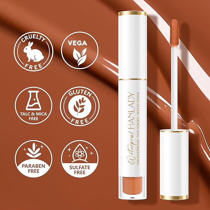 Caramel Lipstick Long Lasting Lipsticks for Women Pigmented Smudgeproof Transferproof Vegan Cruelty Free Lip Makeup, A60 Canyon