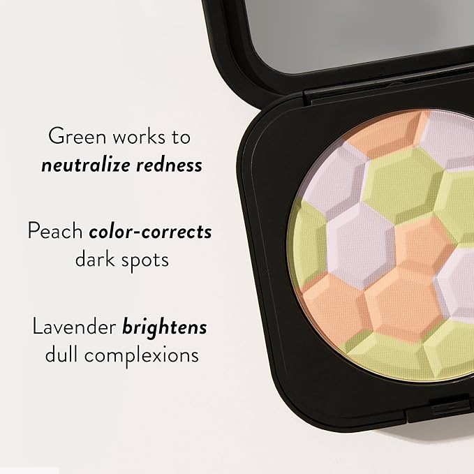 LAURA GELLER NEW YORK Filter Finish Pressed Neutralizing Setting Powder, Color Correcting For Even Tone, Universal