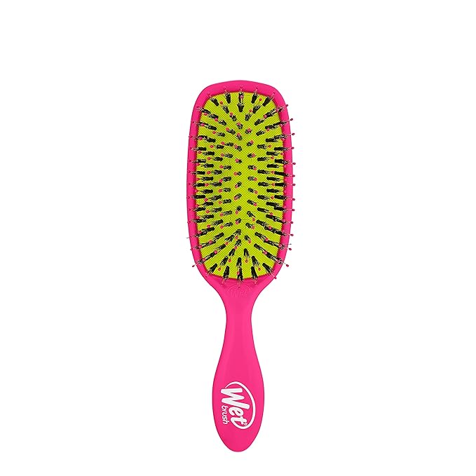 Wet Brush Shine Enhancer Hair Brush, Pink - Exclusive Ultra-soft IntelliFlex Bristles - Natural Boar Bristles Leave Hair Shiny And Smooth For All - For Women, Men, Wet And Dry Hair
