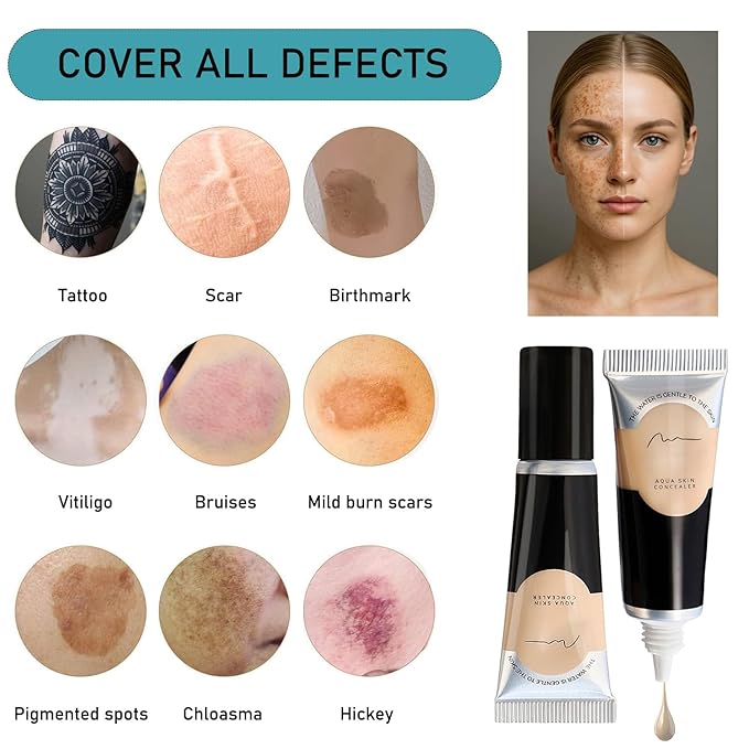 Tattoo Cover Up Makeup Waterproof,Makeup Cover Up,Tattoo Concealer,Leg,Body Makeup Waterproof No Transfer,Coverage Perfector (02 Deep)