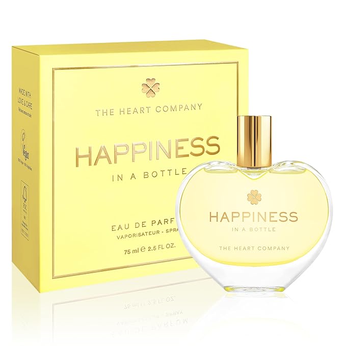 THE HEART COMPANY | Happiness in a bottle | Citrus Perfume for women | Vegan Women's Eau de Parfum | Clean Bergamot Fragrance with Essential Oils 75ml - 2.5 fl oz.