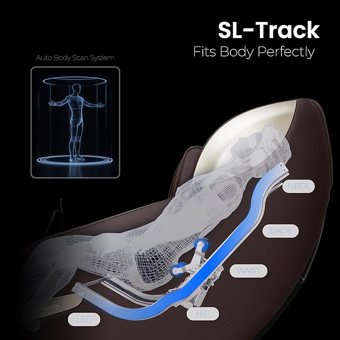 Titan Quantum Massage Chair | Brown | Full Body & Zero Gravity Features | Customizable Massage Programs