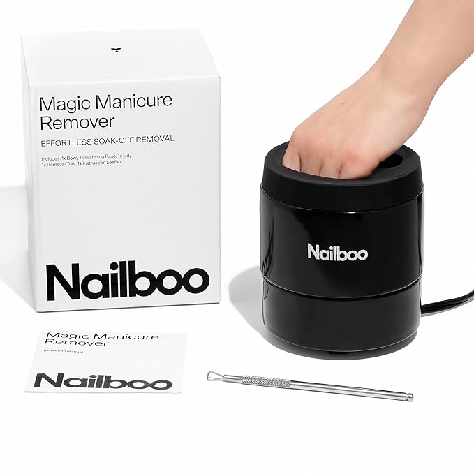 Nailboo Magic Soak Manicure Remover Bowl, Electric Nail Soaking Bowl Effortlessly Removes Nail Dip Powder, Acrylic, Gel Polish and Press Ons, Perfect Size for Manicures
