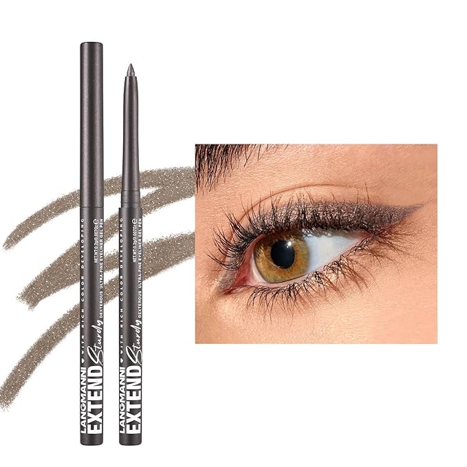 Grey Gray Eyeliner Waterproof Glitter Retractable Gray Grey Eyeliner Pencil Long Lasting Smudge-proof Hypoallergenic (10#)