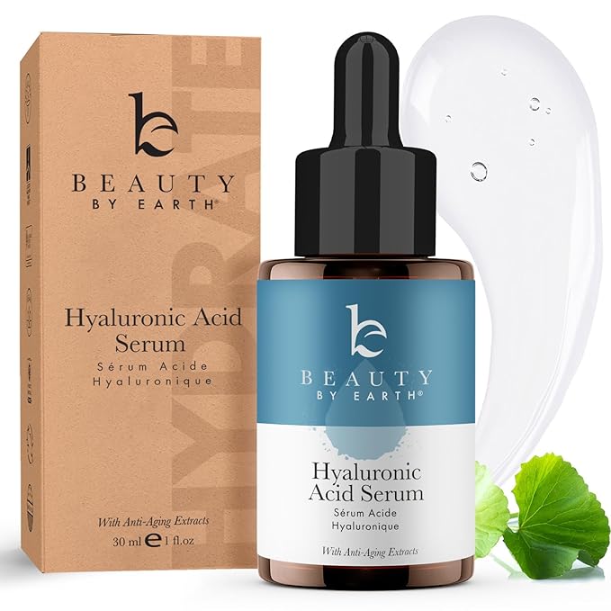 Hyaluronic Acid Serum for Face - USA Made with Natural & Organic Ingredients, Hydrating Anti Aging Face Serum, Softens and Smoothes Dry & Sensitive Skin, Fragrance Free Day & Night Facial Serum