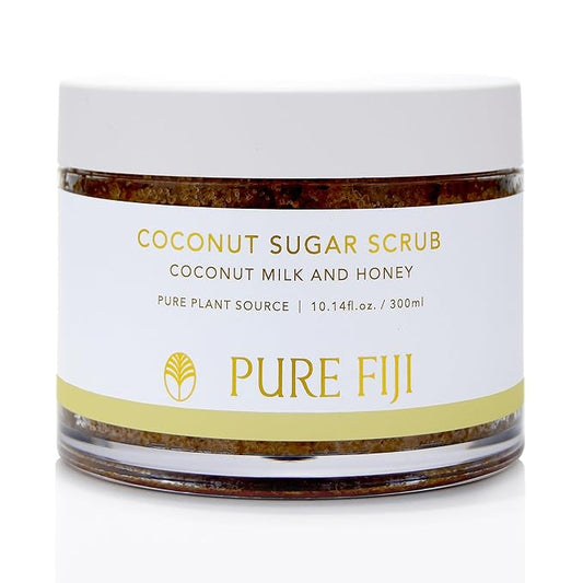 Pure Fiji Coconut Sugar Body Scrub, Coconut Milk & Honey (10.14 Oz /300ml)