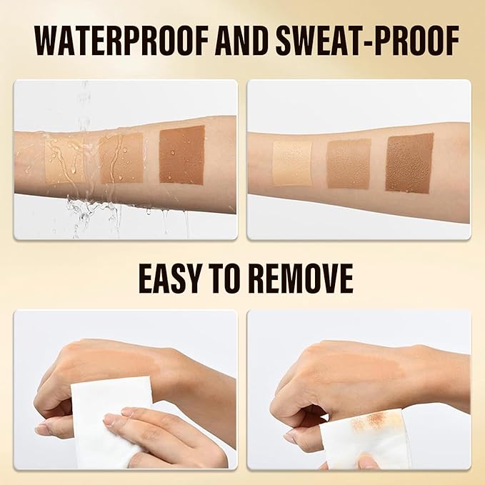Legs Makeup Waterproof with Brush,No Transfer Body Concealer,Tattoo Cover Up Makeup Waterproof,Long Last Body Foundation for All Skin Tones,100ML (Fairest)