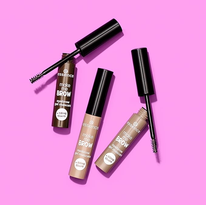 essence | 3-Pack Make Me Brow Eyebrow Gel Mascara | Infused with Fibers to Fill & Sculpt | Vegan & Paraben Free | Cruelty Free (01 | Blondy Brows)