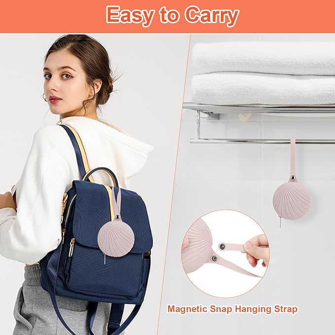 Desing Wish Silicone Lip Balm Holder with Silicone Zipper Pouch, Portable Lip Balm Keychain Sleeve - Silicone Storage Bag for Lip Balms/Small Cosmetics/Earphones/Keys - Pink