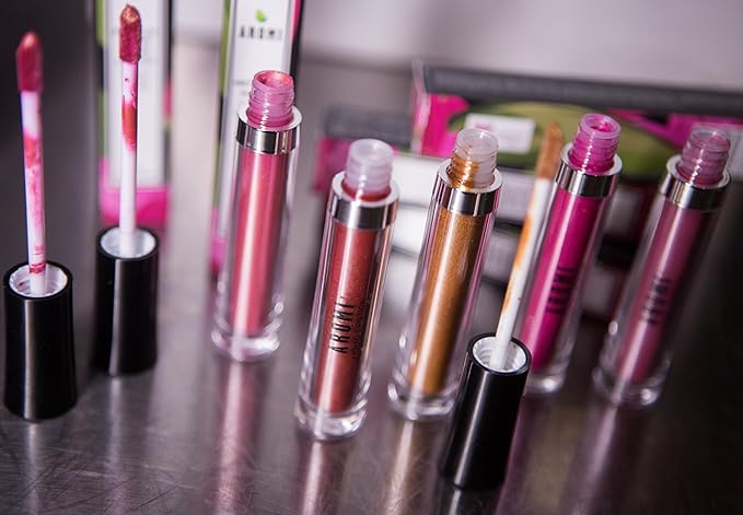 Aromi Burnt Pumpkin Metallic Liquid Lipstick | Orange Gold Lip Color with Shimmery Finish, Vegan, Cruelty-free, Long-lasting, Waterproof (Chewy Apricot)