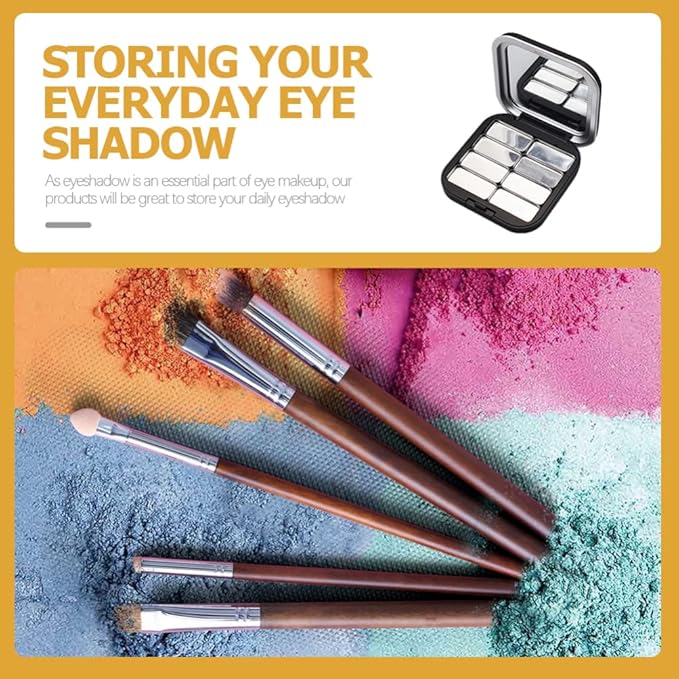 2pcs Empty Magnetic Eyeshadow Palette, Small Makeup Palette