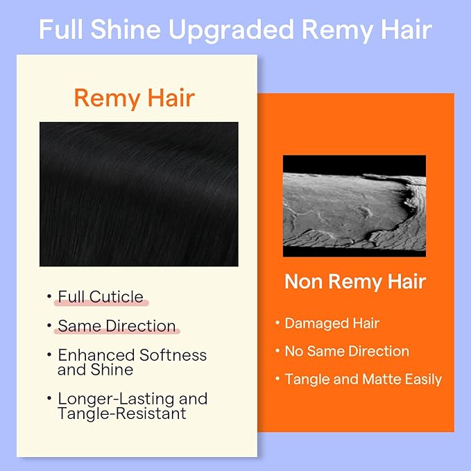 Full Shine Black Clip in Hair Extensions Real Human Hair 22 Inch Straight Real Hair Extensions for Thin Hair Triple Weft Black Clip in Extensions 7 Pcs 120 G