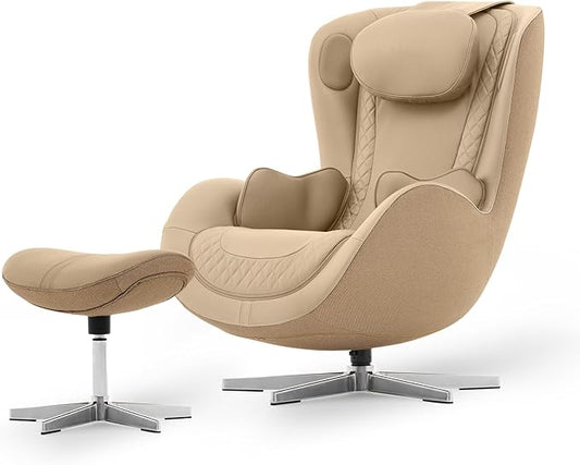 Nouhaus NOU Campo Heated Massage Chair,Full Body Massaging Zero-Gravity Leisure Recliner with Low-Noise 3D Massage and Dual Sound Systems Modern Massage Chairs (Mellow Sand)