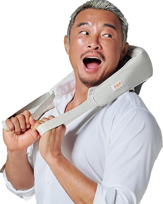 SPA:R Portable Neck Shoulder Massager – Korean MMA Star Choo Sung-Hoon – 4D Deep Kneading with Heat Control – Relieves Back, Shoulder & Muscle Pain – Shiatsu Pillow for Home Body Care