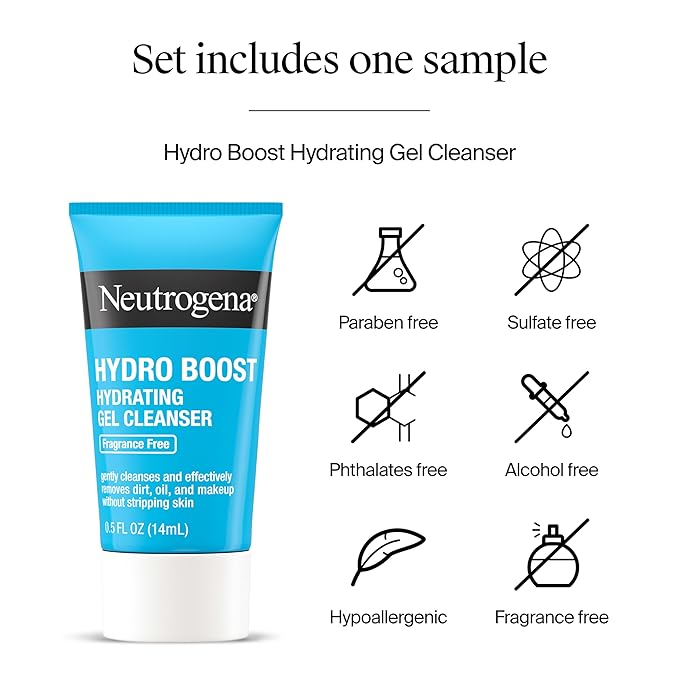 Neutrogena Rapid Wrinkle Repair Retinol Face Moisturizer, Anti-Aging Face Cream with Retinol & Hyaluronic Acid, 1.7 oz + Trial Size Hydro Boost Facial Cleanser, 0.5 fl. oz