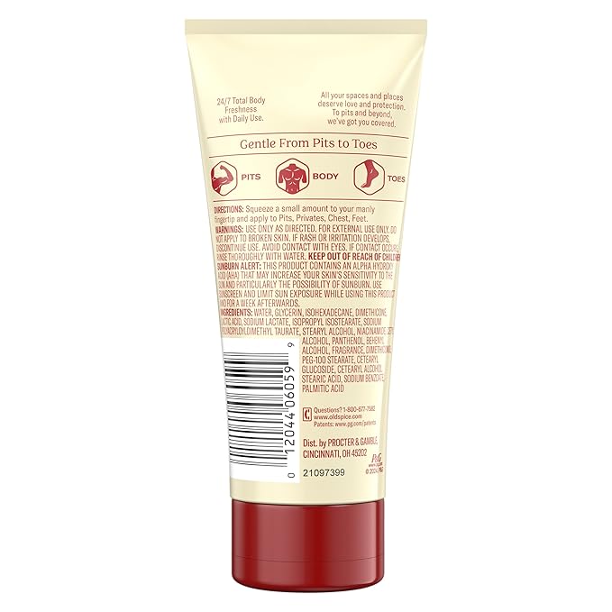 Old Spice Whole Body Deodorant for Men, Total Body Deodorant, Fiji Scent, Aluminum Free Deodorant Cream for 24/7 Freshness // Dermatologist Tested Whole Body Deodorant, 3.0 oz