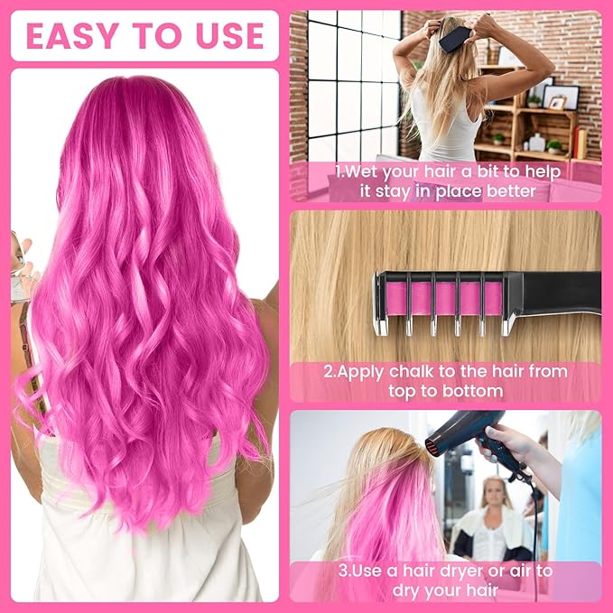 6 Color New Hair Chalk