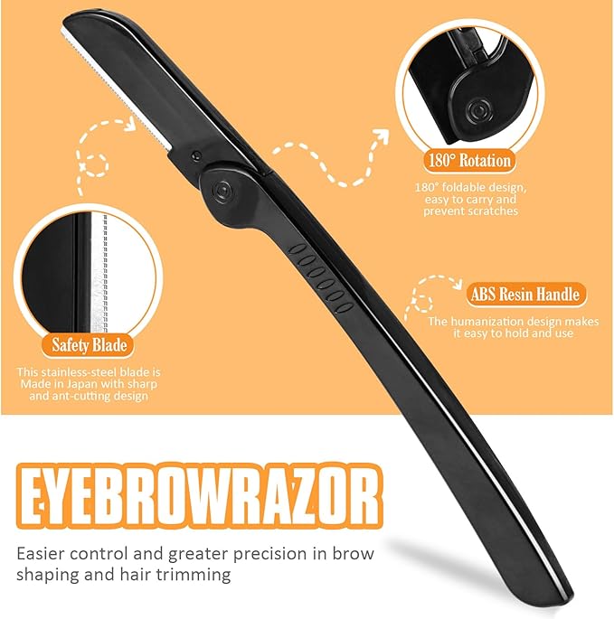 Yougai 9 Pcs Tweezers Set for Facial Hair Women with Travel Case, Professional Stainless Steel Eyebrow Tweezers Kit Great Precision Tweezers for Daily Beauty Tool