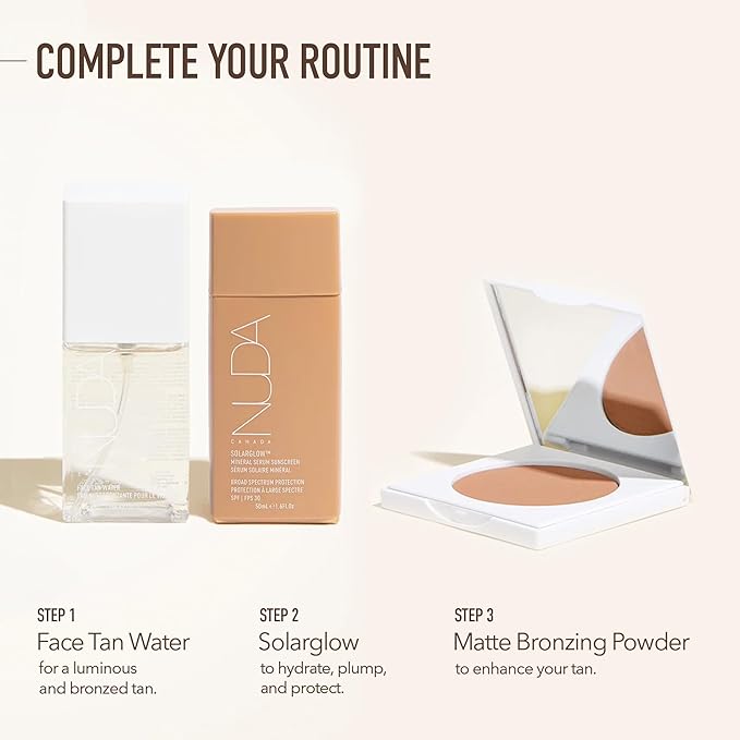 Nuda SolarGlow Mineral Serum Sunscreen | SPF 30 Broad-Spectrum Zinc Oxide Mineral | Non Comedogenic Face for Sensitive Skin | Reef-Friendly Mineral Sunscreen for Face, (50 mL)