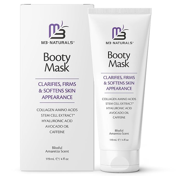 Moisturizing Butt Mask for Women - Butt Firming Mask and Caffeine Cellulite Cream for Thighs and Buttocks with Collagen - Clarifying Butt Firming Cream for Cellulite KP and Dry Skin by M3 Naturals