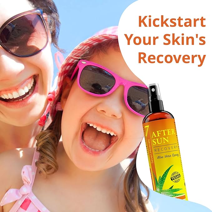 NEW After Sun Solar Recovery Spray with Aloe Vera - For Skin & Face with Instant Sunburn Relief. Unlike Regular Aftersun Spray, Ours Is Made From Freshly Cut Texas Aloe. With Mango & Chamomile (12 Oz)