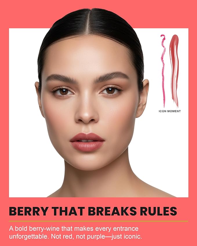 Lip Kit Duo – Icon Moment- TikTok-Viral Precision Liner & Glossy Liquid Lipstick, Clean 2-Step Set with Hydrating Long-Wear Color – Bold Inclusive Beauty for Everyday Konfidence