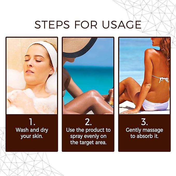Tanning Accelerator Spray, Waterproof Tanning Spray, Tanning Spray For Sunbed, Women Moisturize Tanning Lotion, Flawless Self Tanning Spray For Indoor & Outdoor, Brown Shine Tanning Oil For Men