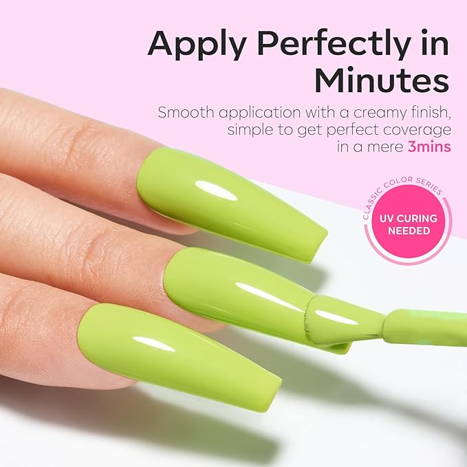 modelones Gel Nail Polish Set, 6 Colors Pastel Mint Purple Light Pink Gel Polish Rainbow Bright Neon Green Blue Hot Pink Nail Polish Soak Off LED Manicure Salon DIY Starter kit Gift