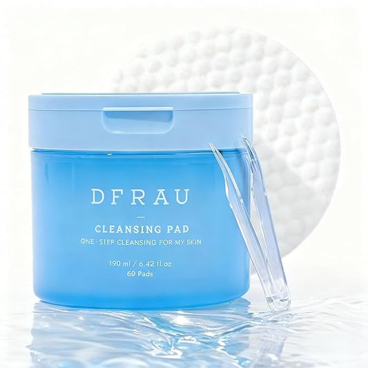 Face Cleansing Pads, Makeup Remover Pad for Sensitive Skin, Dual-Sided Cleansing Cotton Pads for Exfoliating and Moisturizing, Soft Vegan Pad for Deep Cleansing-60 Count