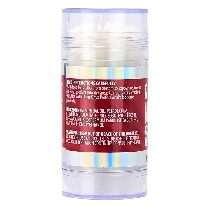 Onyx Professional Cracked Heel Repair Balm Stick for Dry Cracked Feet Treatment, Coconut Scent, 1 pack - Moisturizing Foot Balm, Rolls On, No Mess Like Foot Cream or Foot Lotion, Heel Treatment