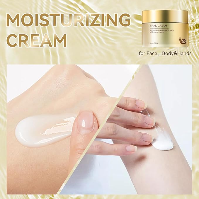 Moisturing Face Cream Skincare for Women，Day Night Snail Facial Cream for Face，Hydration Face Cream for All Skin Types (1.7 Oz)