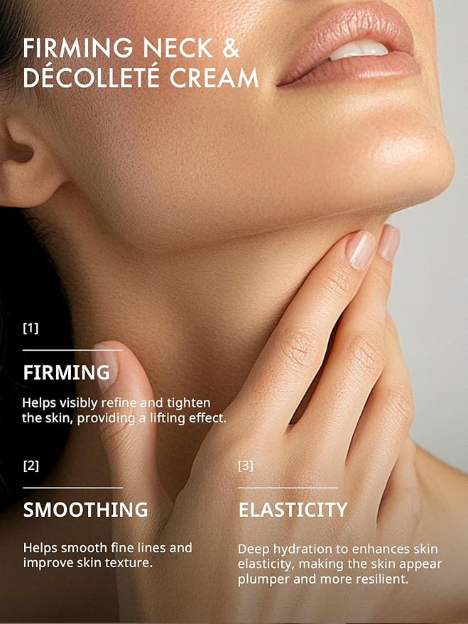 depology Firming Neck & Décolleté Cream, Anti-Aging Neck Cream for Tightening and Wrinkles with IDEALIFT™4%, Retinol, Collagen, Multi-HA Complex, Korean Skin Care Product 1.69 fl. oz